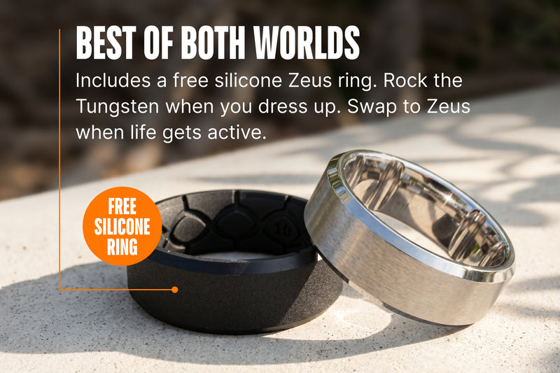 Groove Ring® Tungsten - Platinum